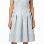 Ralph Lauren LAUREN Light Blue Sleeveless Fit & Flare Dress Pleated Skirt 8 Photo 0