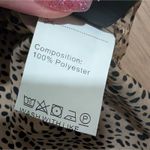 SheIn Animal Print Top Plus 1X 14 16 Tan Tie Back Neck‎ Shirt Blouse Work Wear NEW Photo 4