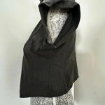 Black Beewear Cropped Cap Sleeve Top. Button Epaulette. Cut Out Belly Button. Size L Photo 4