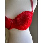 Adore Me Adore MeRed Lace Bra Push Up Padded Balconette Bow Detail Lingerie
34 D Photo 3
