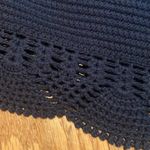 Marie Oliver  Cotton Crocheted Scalloped Hem  Navy Skirt Size Medium Photo 2
