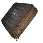 Bottega Veneta Intrecciato Weave Taupe Leather Continental Wallet Photo 8