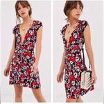 Free People Key to Your Heart Floral Mini Dress Red Multicolor Womens size small Photo 1