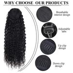 22 Inches Synthetic Long Curly Black Hair Extension Photo 6