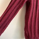 Harley Davidson Harley-Davidson Cardigan Maroon Shawl Collar Moto Zip Knit Sweater Sz M GUC Photo 3