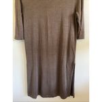 J Jill Brown Linen Viscose Vneck Sheer Resort Dress Swim Coverup Womens Small Photo 2
