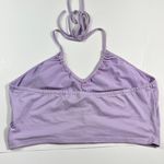 SheIn Curve Pastel Lavender Lilac Purple Halter Tie Ruched Neck Crop Top Plus 1X Photo 2