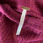 Free People maroon ribbed waffle knit thermal mock neck Photo 2