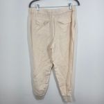 Joie  Linen Blend Jogger Pants Womens Medium Beige Drawstring Elastic Waist Photo 2