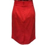 Lands' End Women's Crimson Dawn Woven Textured‎ Pencil Skirt Size 12 Orange NWT Red Photo 7