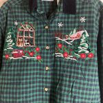VTG 90s Casey & Max Plaid Long Sleeve Button Up Shirt size medium Green Photo 3