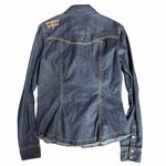 Guess  Y2K Denim McBling Button Down Shirt Size Large Photo 3