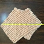 Black Rivet  light pink rabbit fur poncho Photo 8