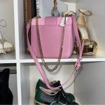 White House | Black Market  Pink Pastel Suede Buckle Chain Mini Crossbody Bag Photo 4