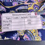 Talbots Womens Blouse Size Large Bohemian Paisley Floral Hipster Button Top Photo 11