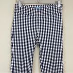 J. McLaughlin J.‎ McLaughlin Masie Gingham Plaid Slim Straight Leg Pull On Pants Navy Size 4 Photo 4