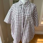 Vintage Gitano White Red Blue Short Sleeve Cotton Button Back Cotton Shirt 18W Photo 12