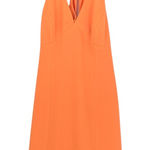 Laundry by Shelli Segal Laundry By‎ Shelli Segal Vintage Orange Halter CrissCross Back Summer Dress 4P Photo 0