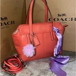 Coach Y2K VINTAGE SMALL TOTE BAG SALMON/SILVER HARDWare authentic LIKE NEW! Photo 2