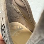 Fergalicious  by Fergie Open Toe Laser Cut Taupe Suede Bootie Size 7.5 Photo 6