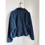 Vintage 90s Fleece Bolero Jacket Size Large Blue Cropped Western Cabincore Photo 3