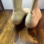 Anthropologie  Off White Heeled Squared Toe Boots Size 9 (40) Photo 5