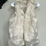 Xhilaration  Solid Beige Faux Fur Vest Size Medium Photo 0