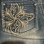 Love Indigo Jean Women's Size 6 Cuffed Capri Stretch Denim Bling Embroidery Pock Photo 10