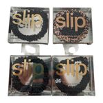 Slip Pure Silk Skinny Scrunchies Black Leopard Print Set of 6 Hair Accessories Photo 0