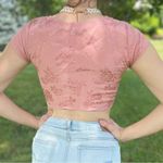 Urban Outfitters Motel by  Floral Jacquard Coquette  Adjustable Crop Top Photo 2