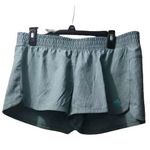 Adidas  Running Shorts Elastic Waist Activewear Athletic Gym Blue/Green‎ Photo 0