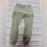 Aero Cargo Jogger Pants Women Size Small Green Minimalist Travel Elastic Wasit Photo 5