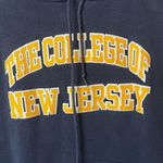 Jansport Vintage 90s Y2K  Hoodie XL The College of New Jersey Navy Sweatshirt Photo 10