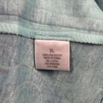 Dress Barn  Kaftan Blouse XL Blue Teal Paisley Overlay Poncho Boho Resort Batwing Photo 7