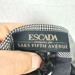 Escada Glen Plaid Wool Silk Skirt Suit Size EU 38 US 8 Black White Photo 10