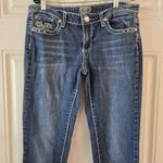 Twelve K Y2K Rhinestone Jeans Women's Size 9 Low Rise Vintage 12K Embellished Blue Photo 2