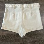 Free People  Bridgette Denim‎ Shorts High Rise Button Fly Ivory Cream Photo 5