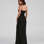 Windsor Black Slit Formal Dress Photo 1