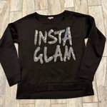 Juicy Couture NEW  women's large Black Graphic Sequin INSTA GLAM Sweatshirt Photo 0