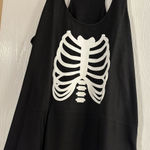 Tipsy Elves  Black Tank Top with White Skeleton Design Photo 0
