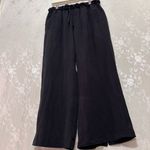 INDUSTRY Republic Clothing Tie Front Wide Leg Black Pants Small/Medium Size undefined Photo 2