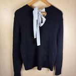 Halogen Nordstrom ‎ Tie Back Black Oversized Sweater Size Small Bow Tie Back Photo 4