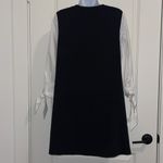 ZARA Sale! 🔥 NEW!  BASIC Black Dress with Contrast White Sleeves Size Medium Photo 3