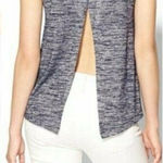Rag and Bone  Split Back Nicole Tank in Heathered Blue‎ Marled Knit Size XS Photo 0