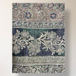 Coldwater Creek Vintage  Tapestry Jacket Blue Green Floral Cotton Button Front PM Photo 4