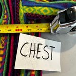 LUNEL CUB Vintage 100% Wool Geometric Coogi Style Pattern Crewneck Sweater Sz LG Purple Photo 8