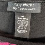 Catherines  AnyWear Maxi Dress 3X Black Sheer Floral Scoop Neckline 3/4‎ Sleeve Photo 6