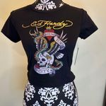 Ed Hardy NWT  Graffiti Crop Top size medium Photo 0