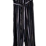 Xhilaration Black & Brown Stripe Wide Leg Pants Trousers w/ Tie Belt Size XS Photo 0