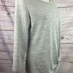 T by Talbots Lounge Twist Front Sweater Womens S Gray Scoop Stretch Long Sleeve Photo 2